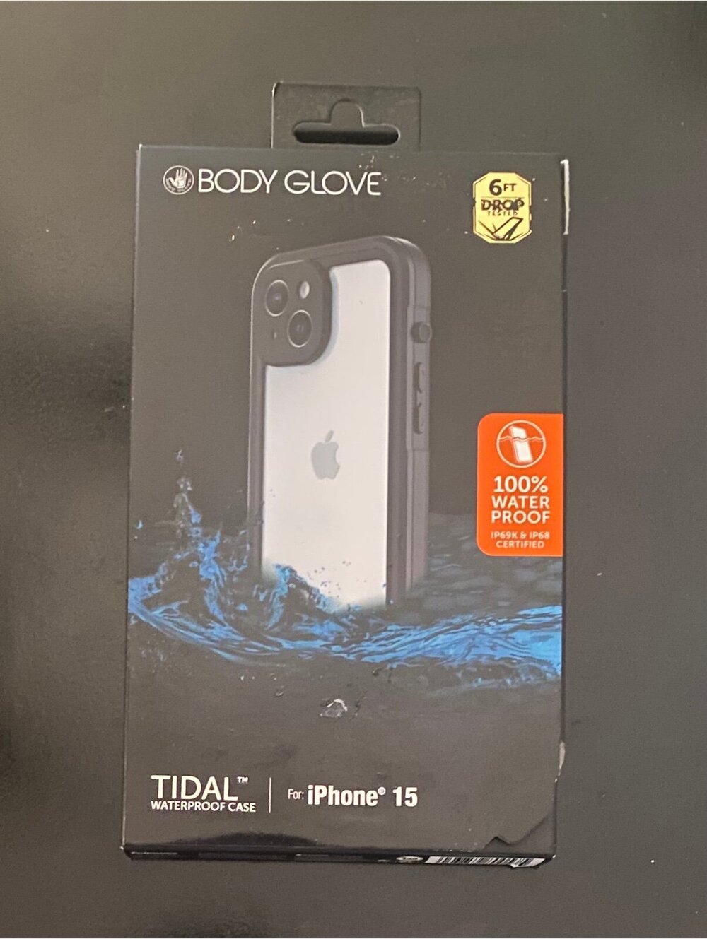 Body Glove Tidal Waterproof Case for iPhone 15 Black/Clear